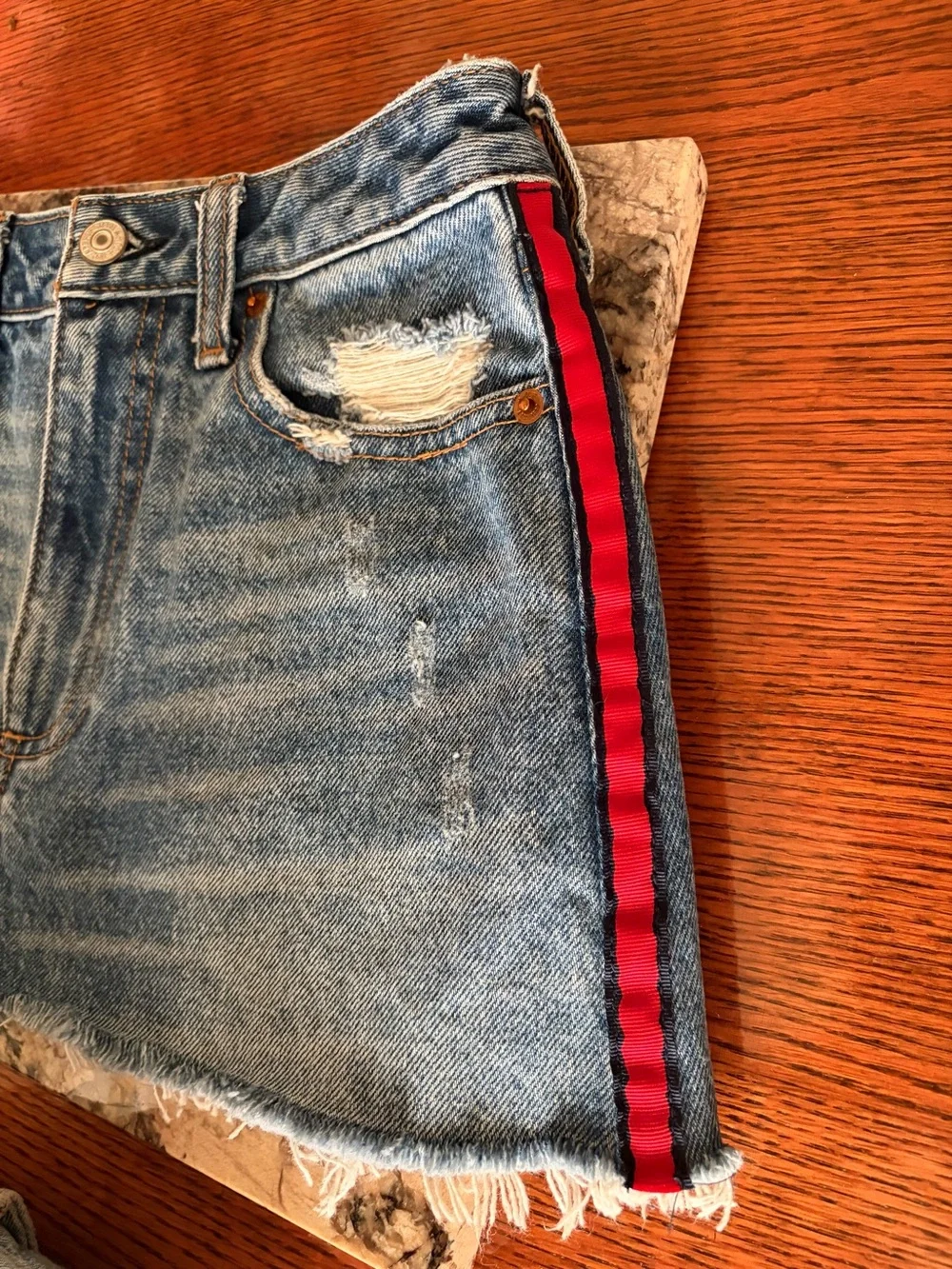 Abercrombie & Fitch Zoe Denim Micro Jean Skirt